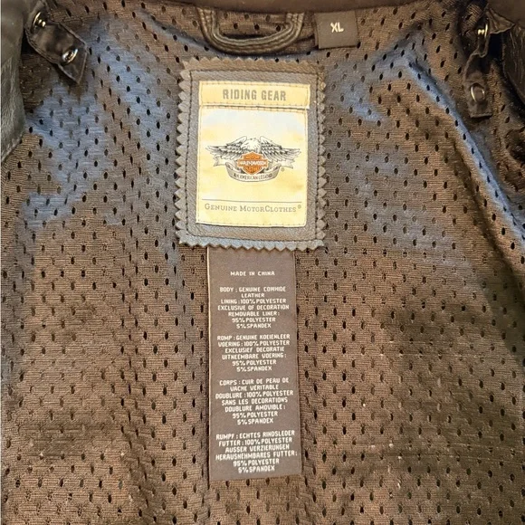 Harley-Davidson Black Leather Jacket - Picture 5 of 8